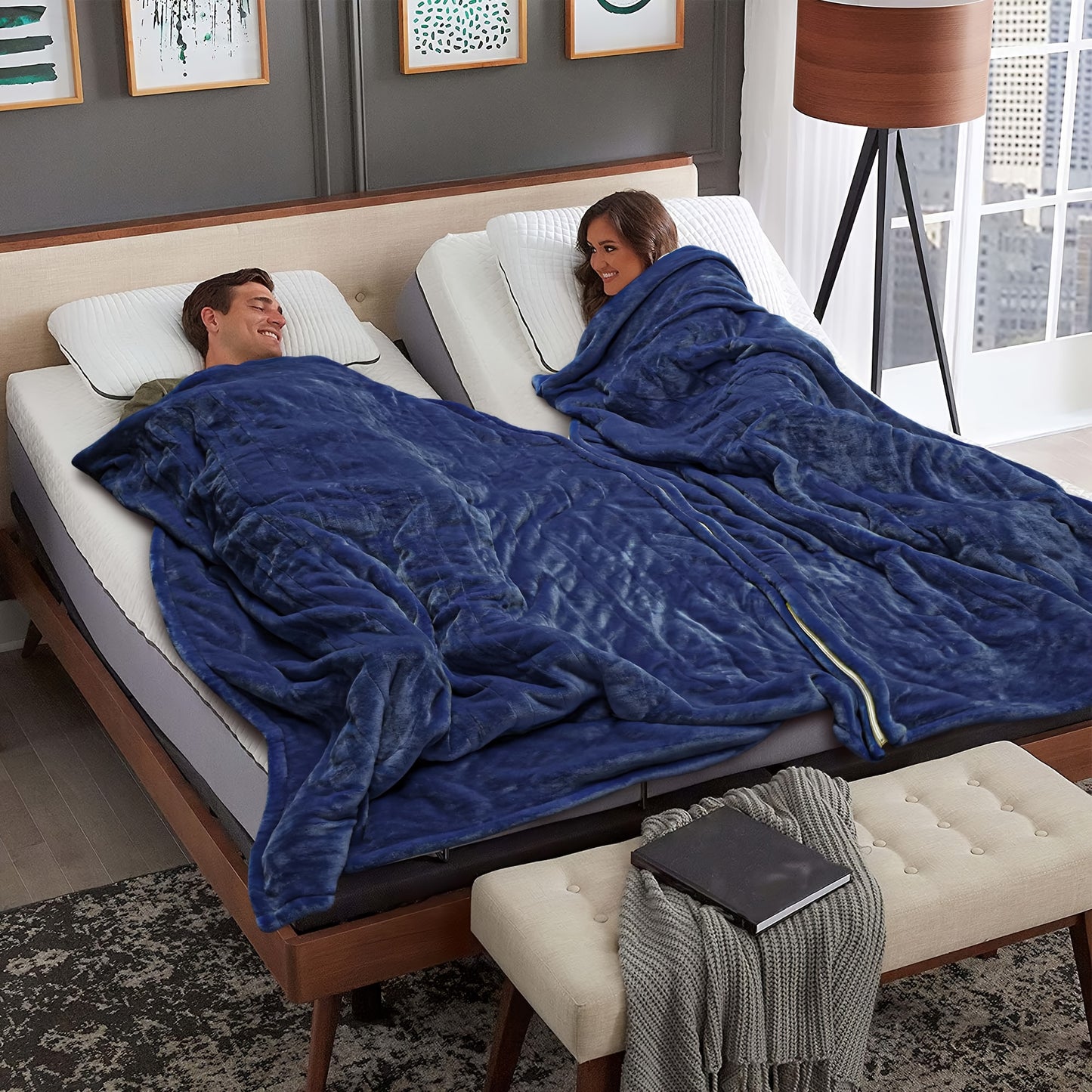 Elektrische Decke Flanell Beheizt Waschbar Timer Überwurf