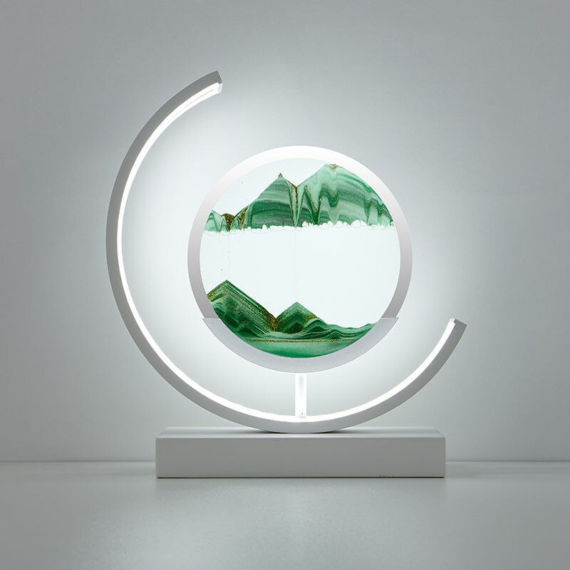 Lámpara de noche moderna LED con arte de arena