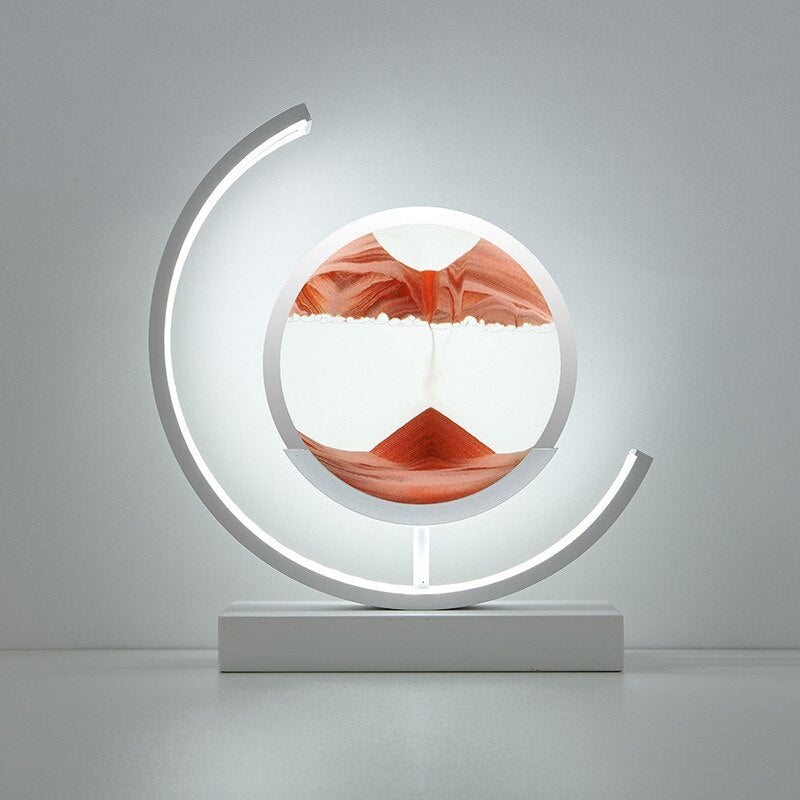 Lámpara de noche moderna LED con arte de arena