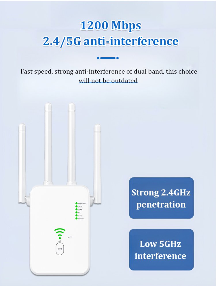 WiFiBoost – Dual-Band Signal Extender