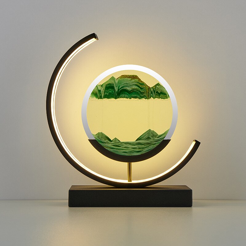 Nachttischlampe Modernes LED Sandkunstlicht