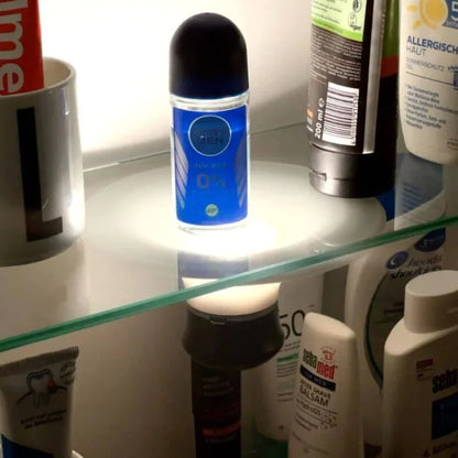 LED wall light with rechargeable suction mount