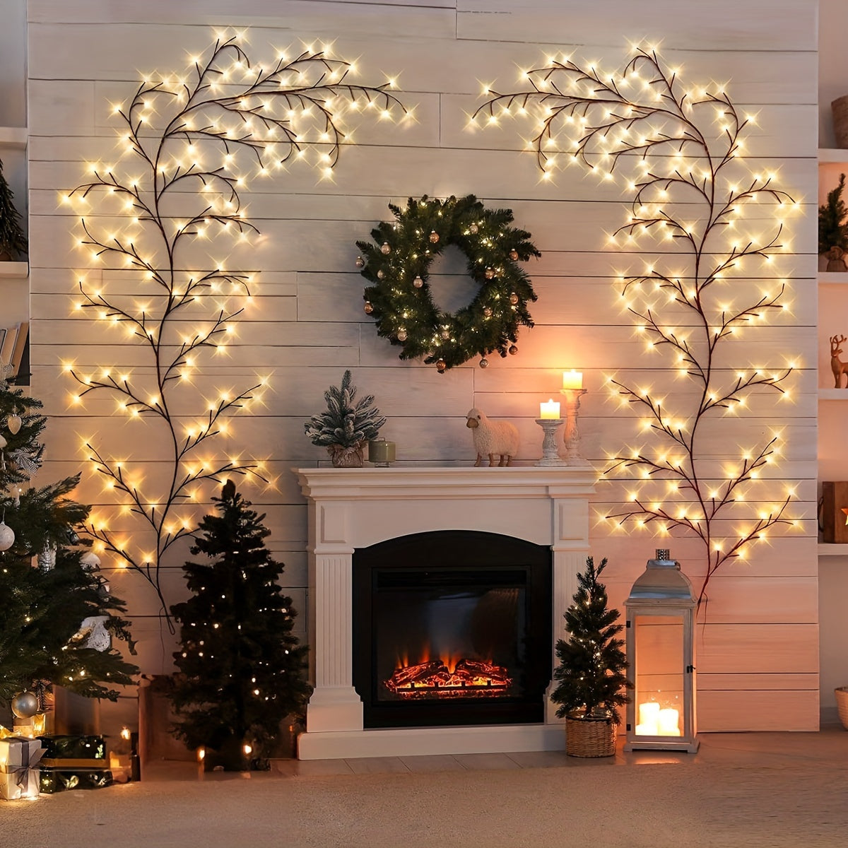 Wandleuchten mit LED-Weidenzweig-Design