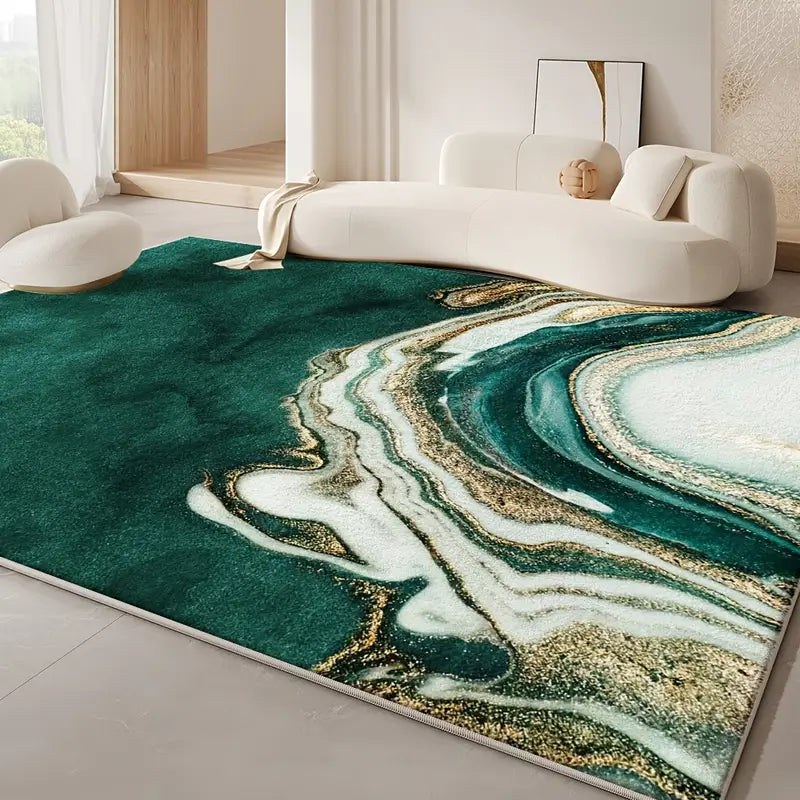 Tapis de zone moderne abstrait marbre polyester