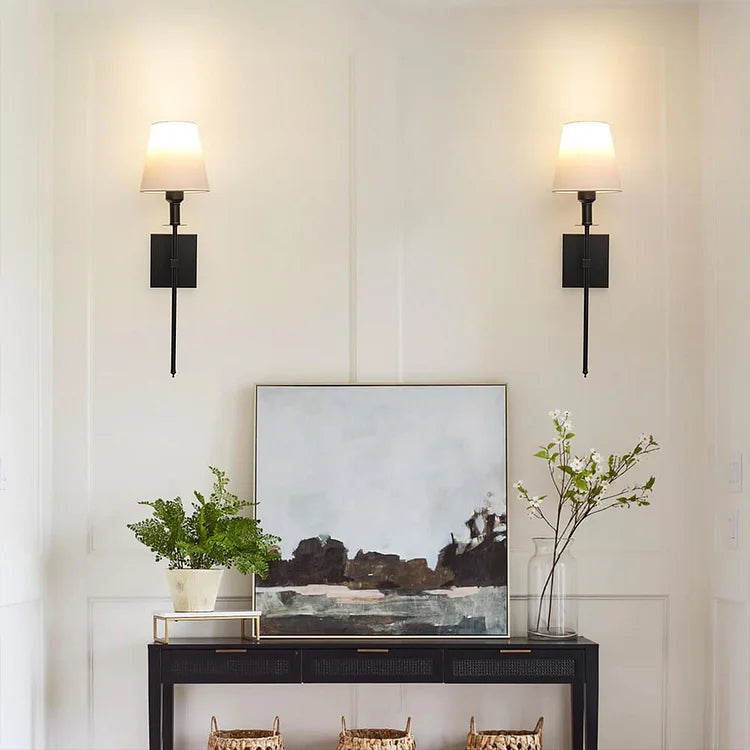 Aplique de pared de tela moderno recargable