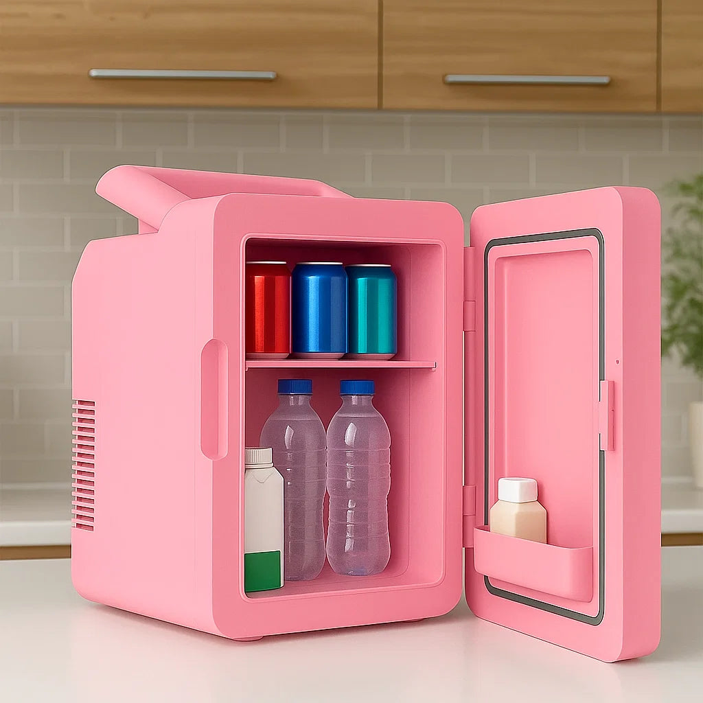 Mini-Kühlschrank mit Spiegeltür Tragbarer 12L Kühler