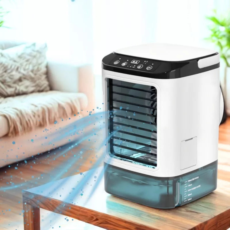 Tragbarer Luftkühler Luftbefeuchter Ventilator mit Nachtlicht