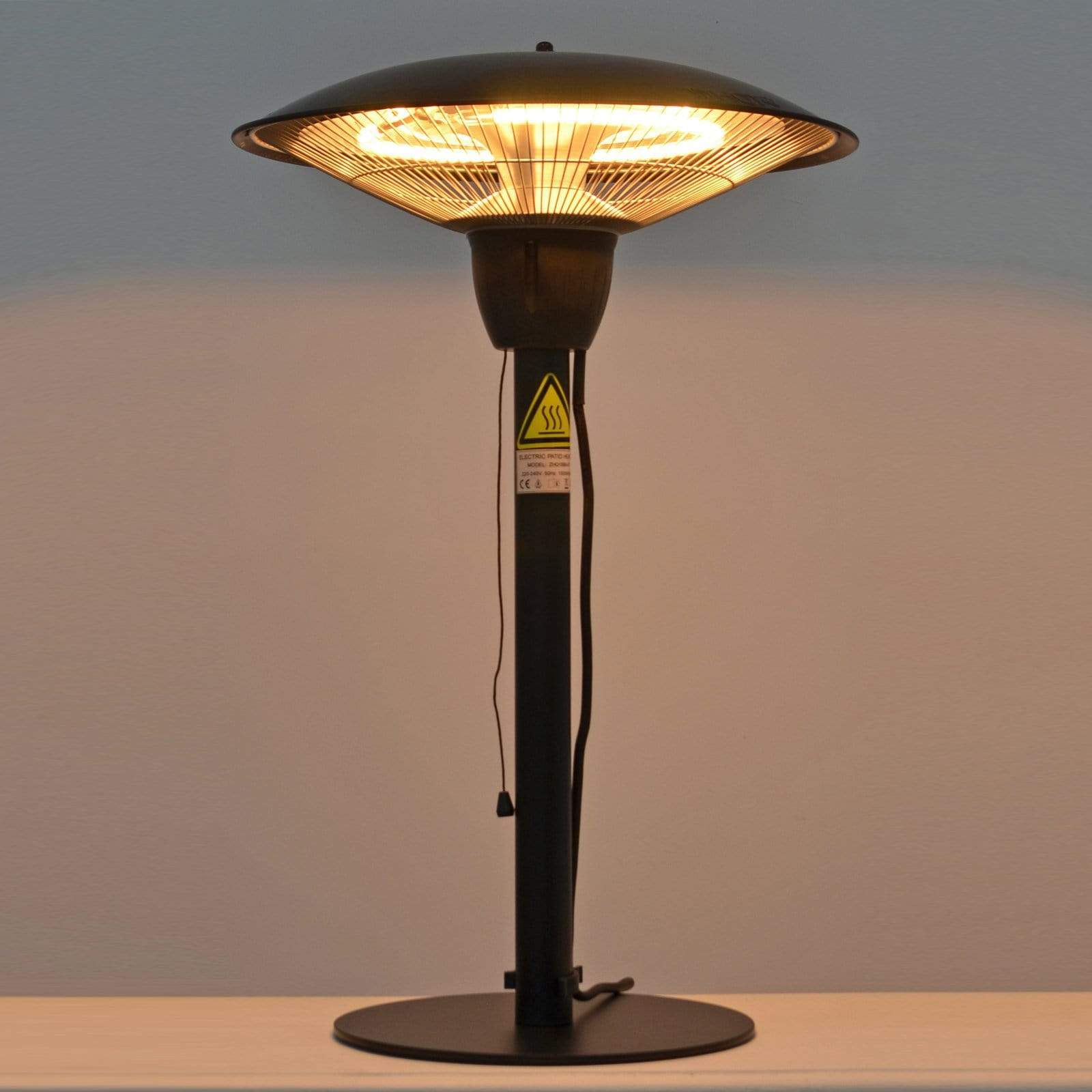 Calefactor Eléctrico para Patio con Diseño de Mesa