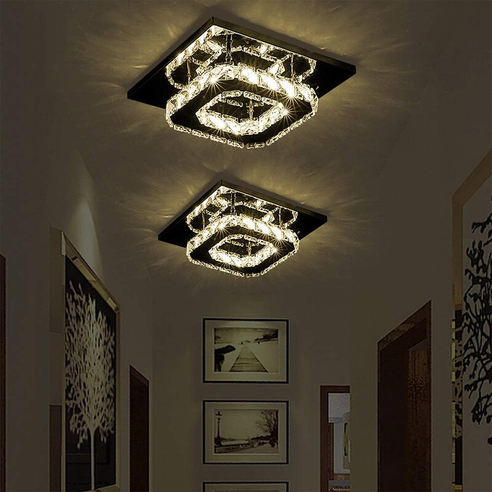 Ceiling Light Crystal LED Modern Flush Fixture