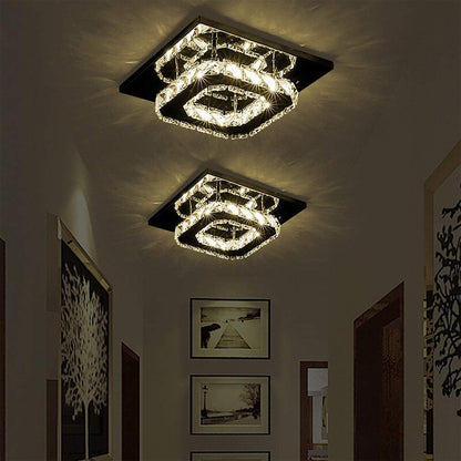 Ceiling Light Crystal LED Modern Flush Fixture
