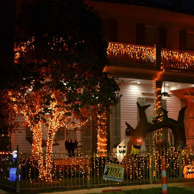 Outdoor Solar Powered Red Fairy Lights