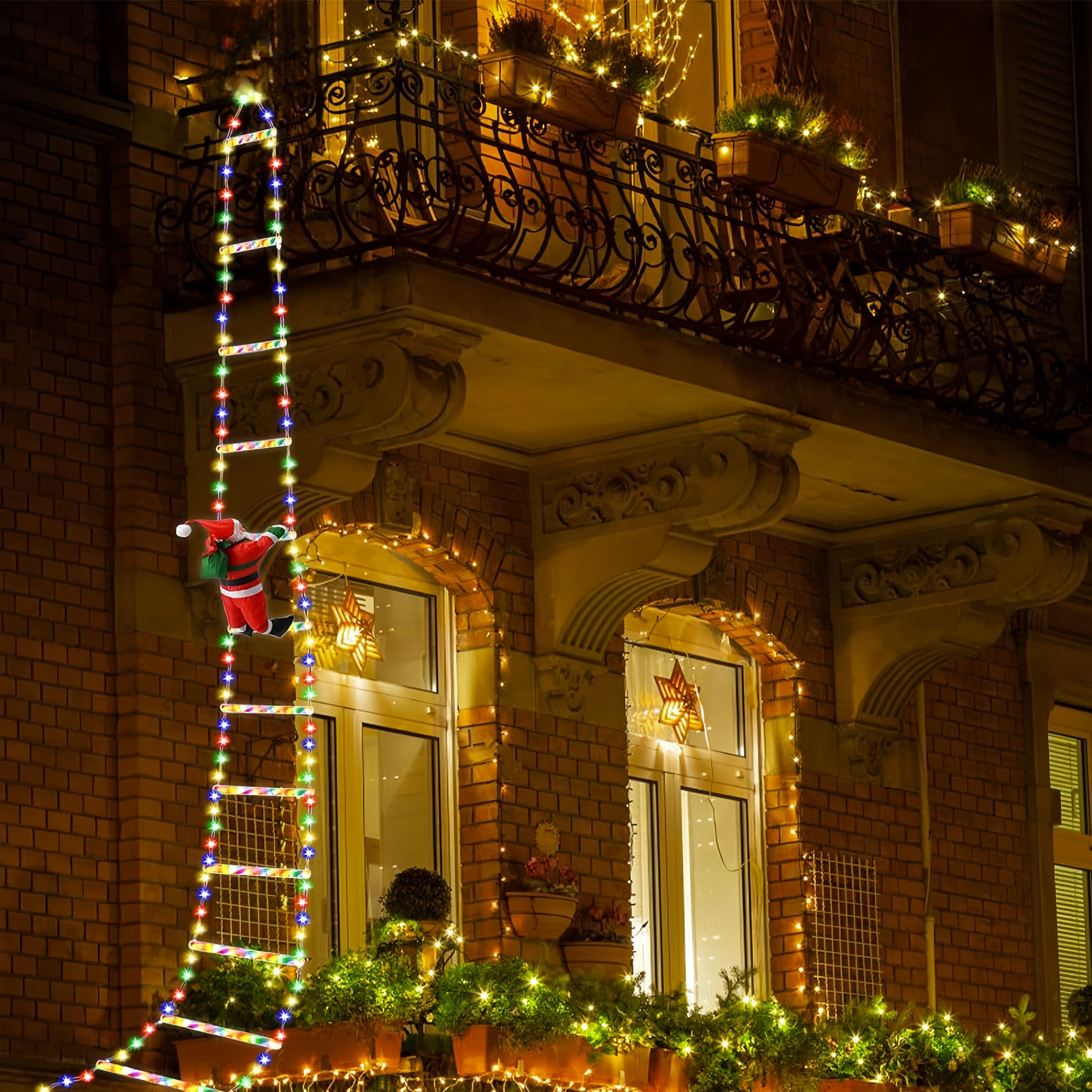 Luces de Navidad Escalera de Santa Trepadora Exhibición