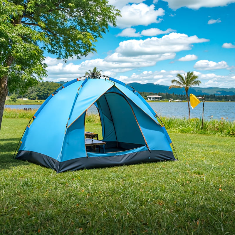 Tente de camping pop-up avec double porte zippée