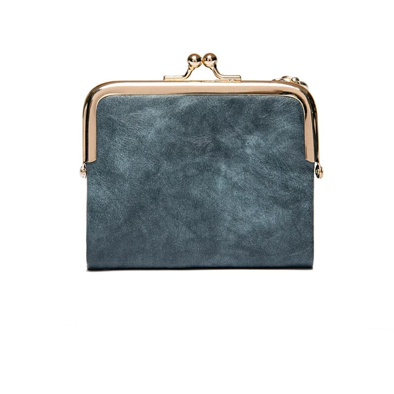 Portefeuille Sac | Fermoir Baiser Vintage Petit Cuir PU