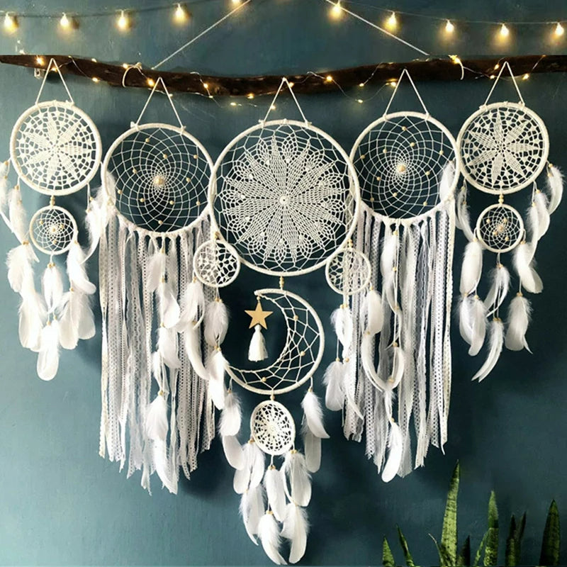 Macrame Feather Boho Wall Hanging
