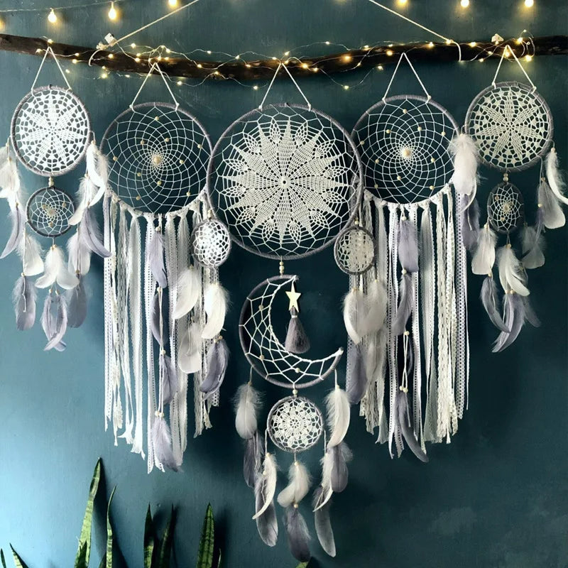 Macrame Feather Boho Wall Hanging