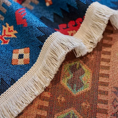 Bohemian Geometric Cotton Blanket Throw
