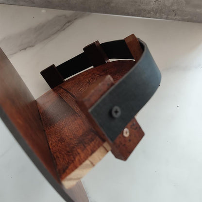 Rustic Oak Wall Shelf for Whiskey Bottles