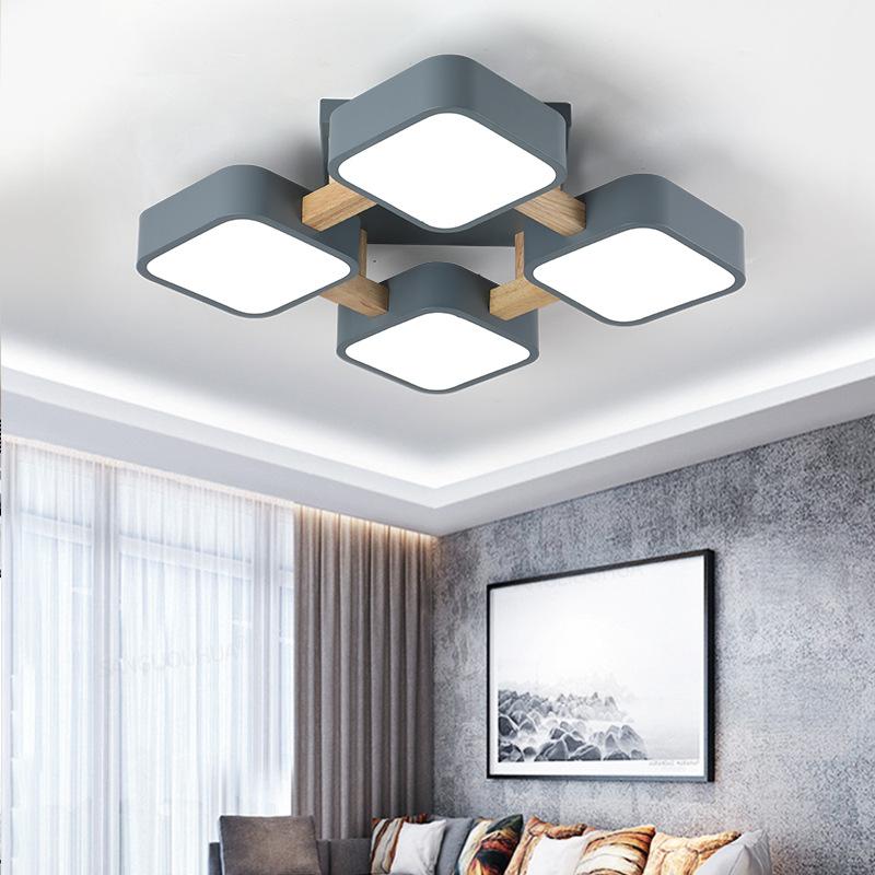 Modern Macaron LED Ceiling Light Fixture for Stylish Bedroom Illumination and Contemporary Home Décor