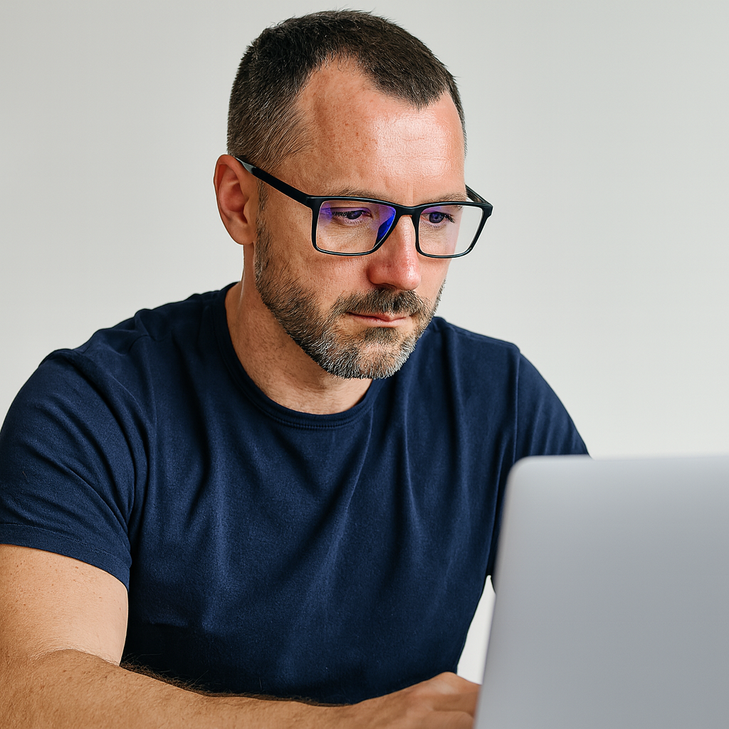 Occhiali da lettura leggeri in titanio da uomo
