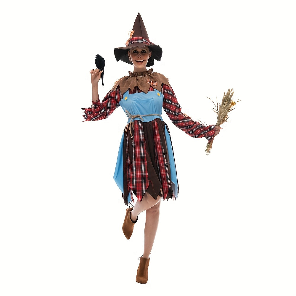 Vestito da donna divertente a maniche lunghe per Halloween | Midi