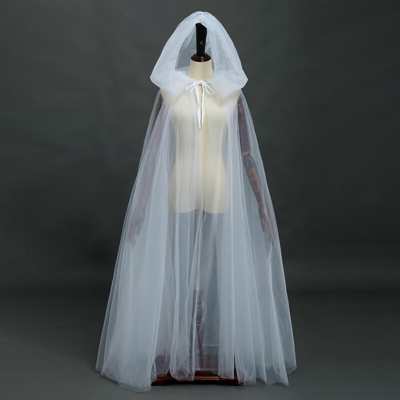 Vestido de Disfraz de Halloween Gótico con Capucha para Mujer | Corsé Maxi