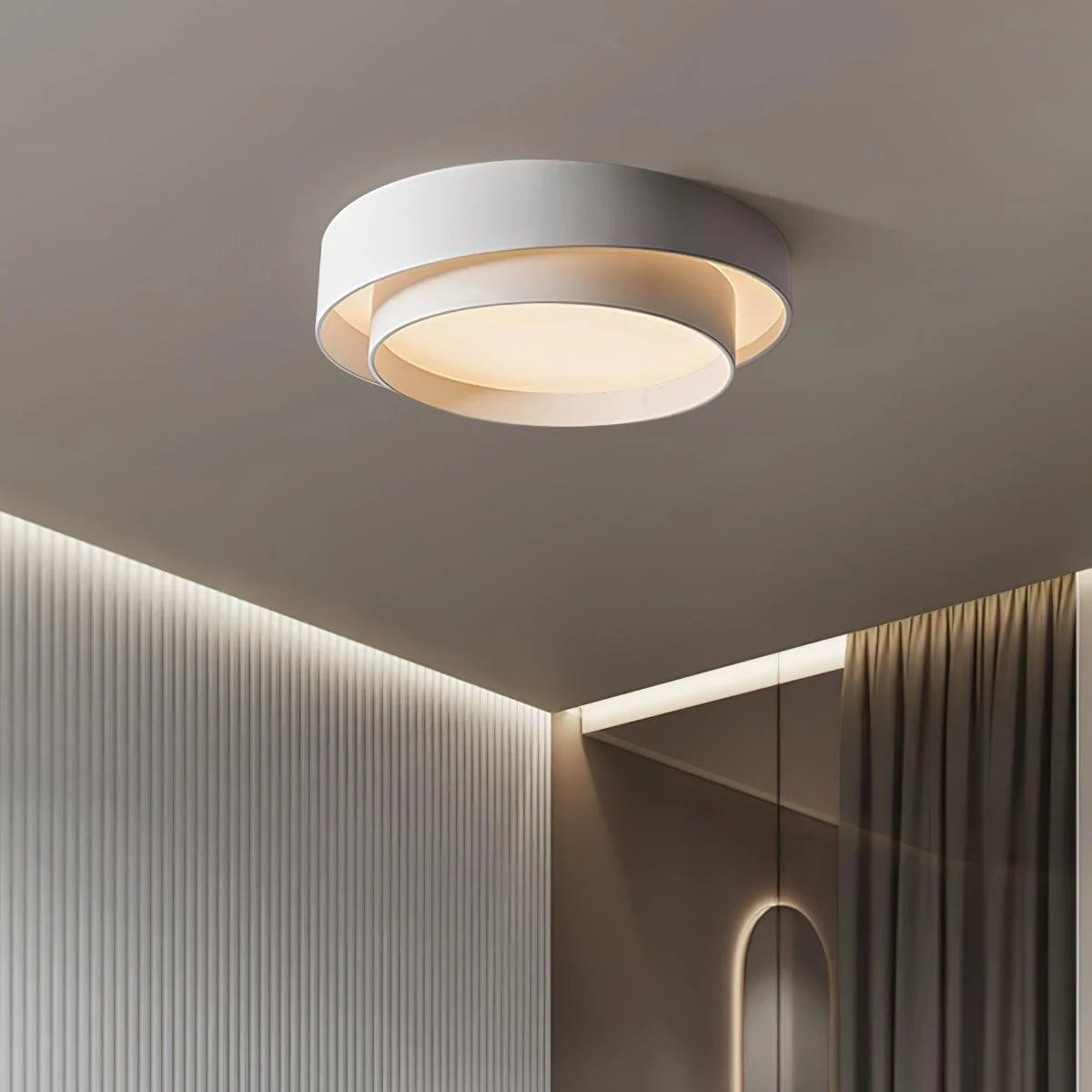 Nordic Modern Minimalist Round LED Ceiling Light Fixture for Contemporary Home Decor and Stylish Illumination