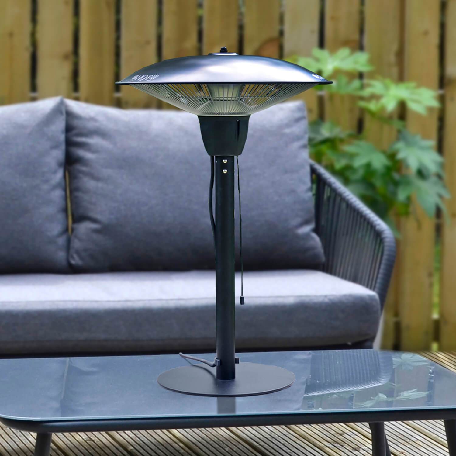 Calefactor Eléctrico para Patio con Diseño de Mesa