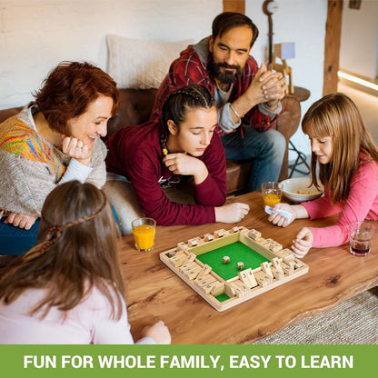 DiceVault – Classic Shut The Box Board Game