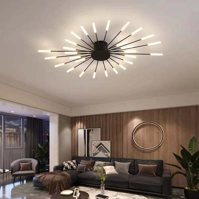 Moderno lampadario a LED in metallo per soffitto