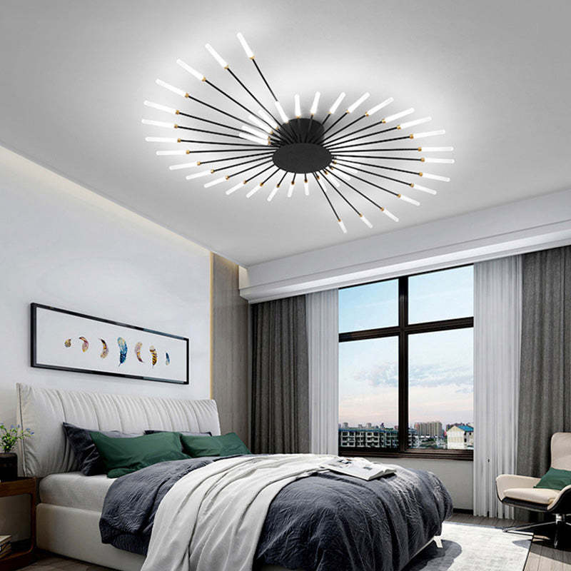 Moderno lampadario a LED in metallo per soffitto