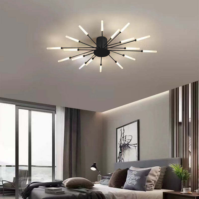 Moderno lampadario a LED in metallo per soffitto