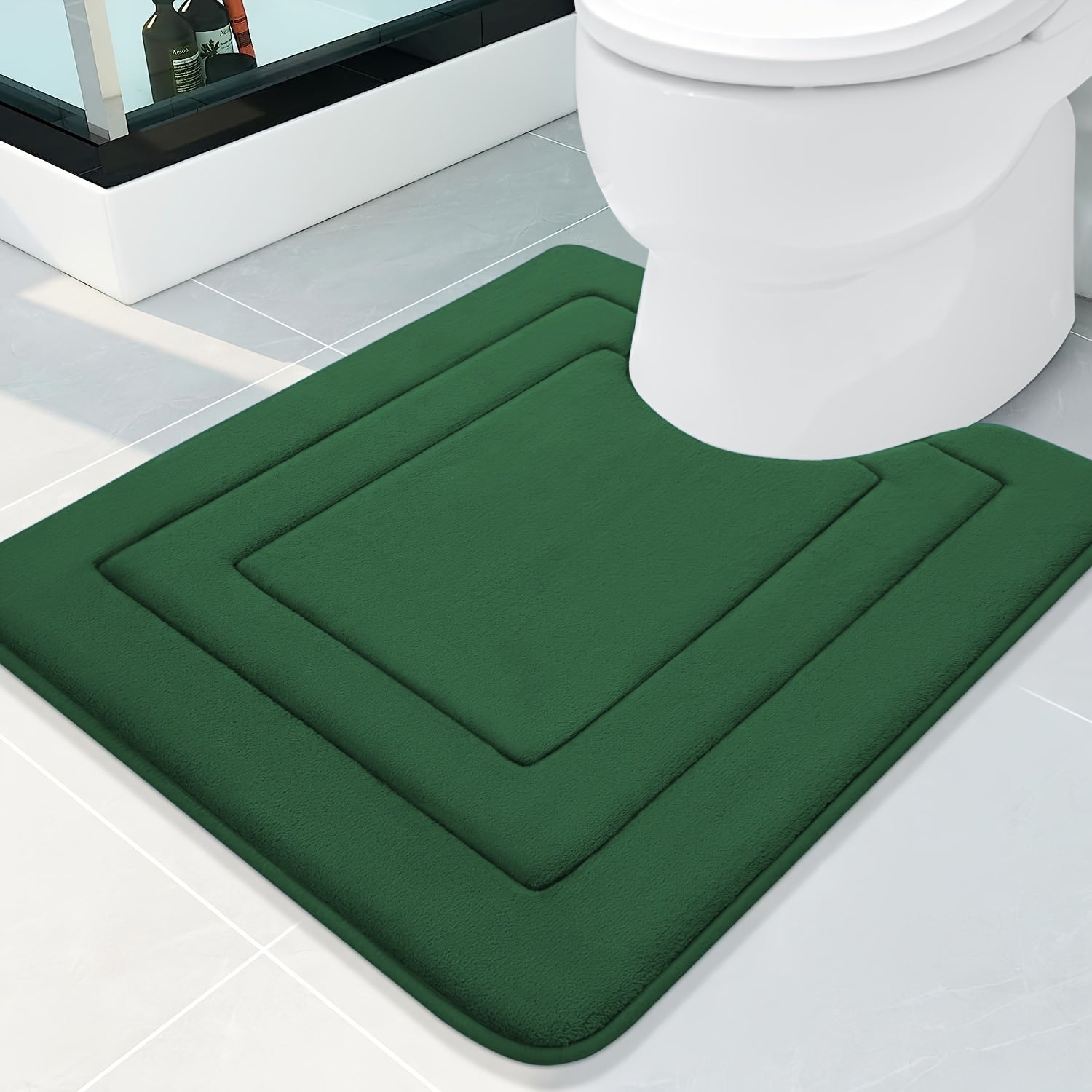 Alfombrilla de baño con acolchado de espuma viscoelástica para mayor comodidad