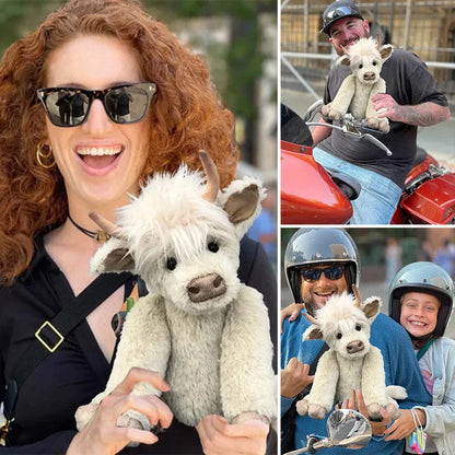 Coussin en peluche câlin Jouet vache des Highlands