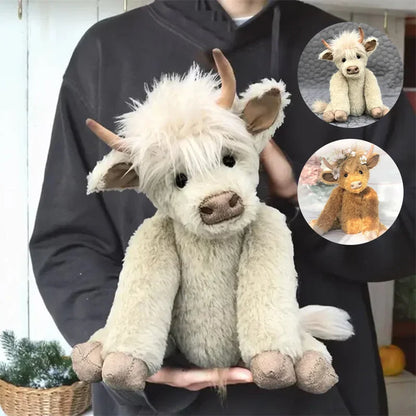 Coussin en peluche câlin Jouet vache des Highlands