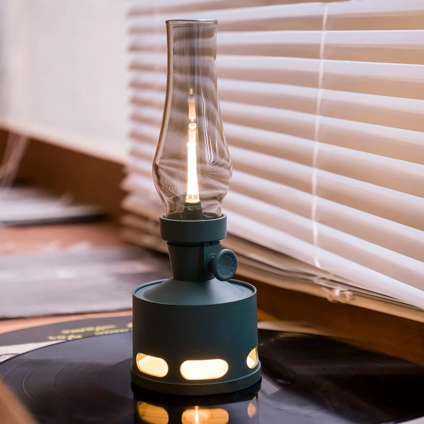 Vintage LED Glass Table Lantern