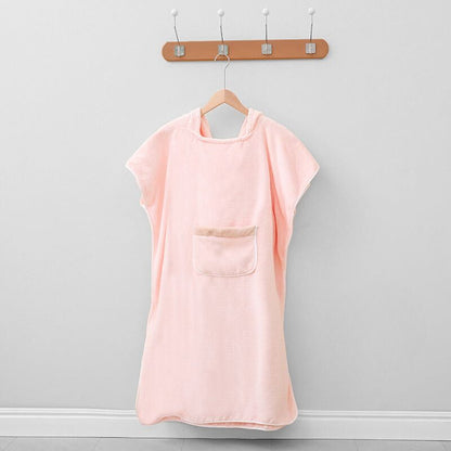 Kapuzenbademantel Poncho | Schnell trocknendes Handtuch Loungewear