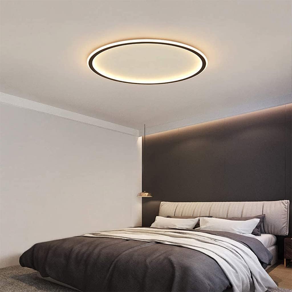 Nordic Style Round LED Ceiling Light Fixture - Modern Disc Design for Elegant Home Illumination and Energy Efficiency