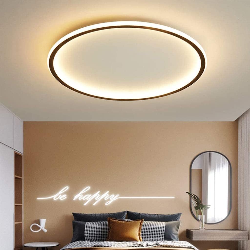 Nordic Style Round LED Ceiling Light Fixture - Modern Disc Design for Elegant Home Illumination and Energy Efficiency