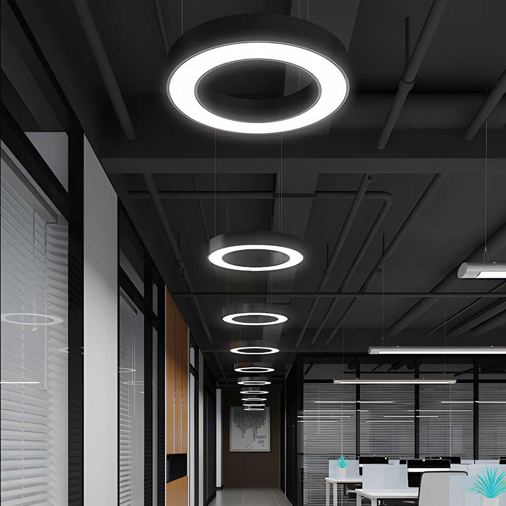 Lampada a sospensione da soffitto moderna a LED ad anello