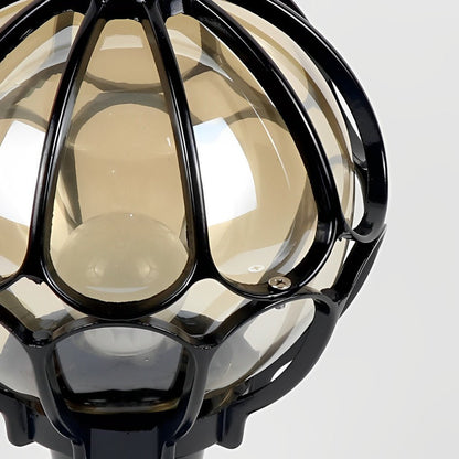 Outdoor Glass Globe Vintage Post Light
