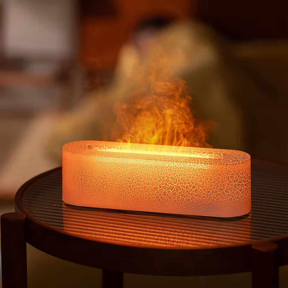 Lámpara humidificadora con efecto llama de aromaterapia