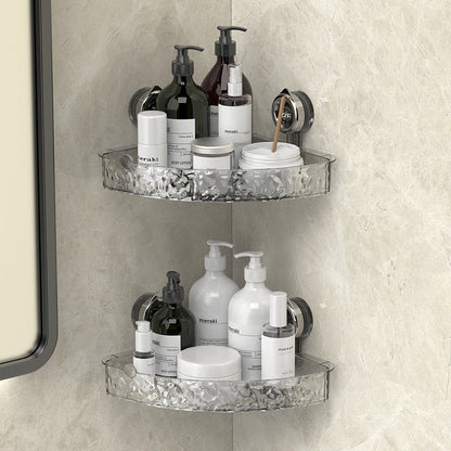 Étagère d'angle pour salle de bain avec ventouses pour porte-savon de douche