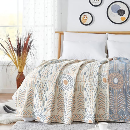 Couverture réversible en coton douce jeté décoratif