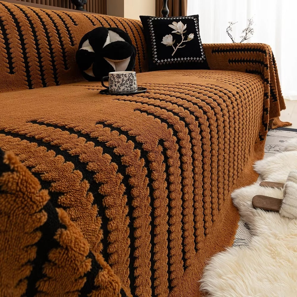Housse de canapé design vintage capitonné en microfibre