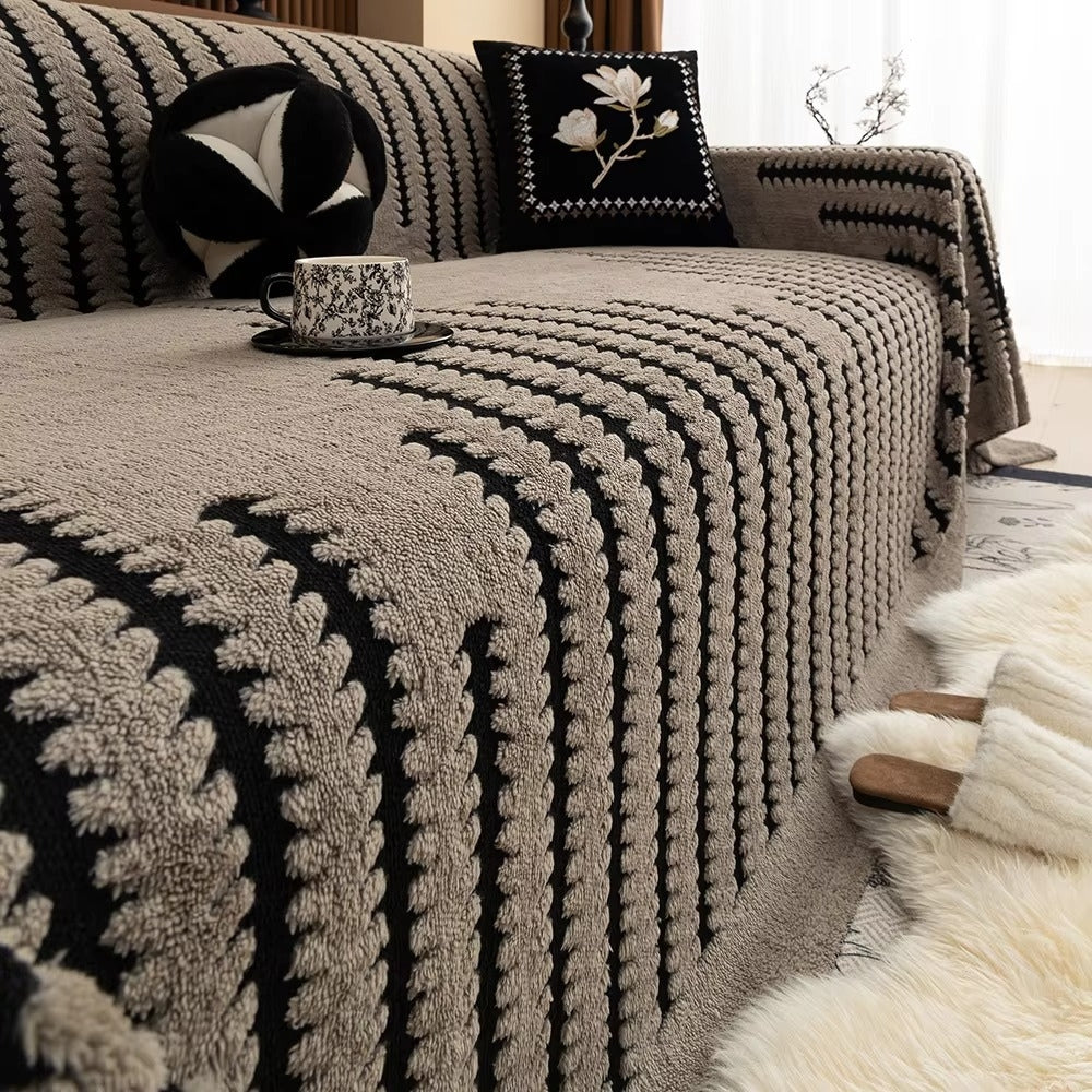 Housse de canapé design vintage capitonné en microfibre