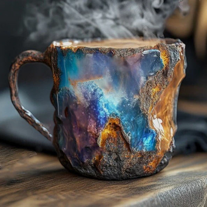 Keramiktasse mit Kristalleffekt Kaffee