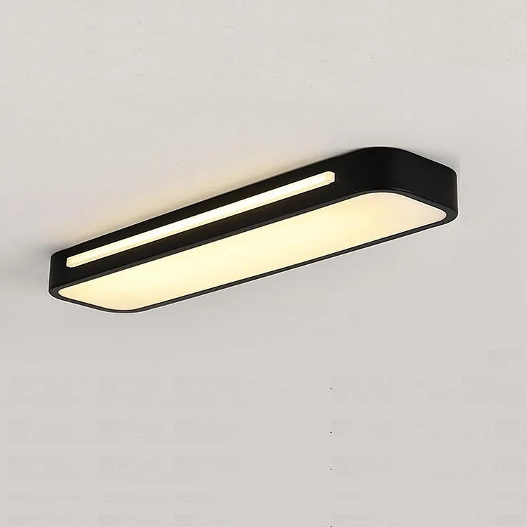 Nordic Minimalist Long LED Ceiling Light Fixture - Modern Design for Elegant Home Illumination and Stylish Ambiance