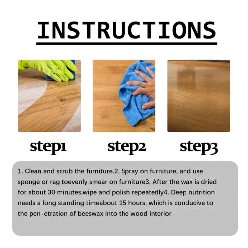 Natural Beeswax Spray Wood Furniture Polish