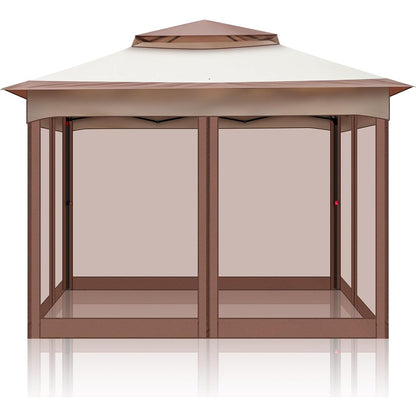 Tente tonnelle de jardin avec côtés en maille